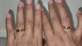Comparison Real vs fake gold ring 