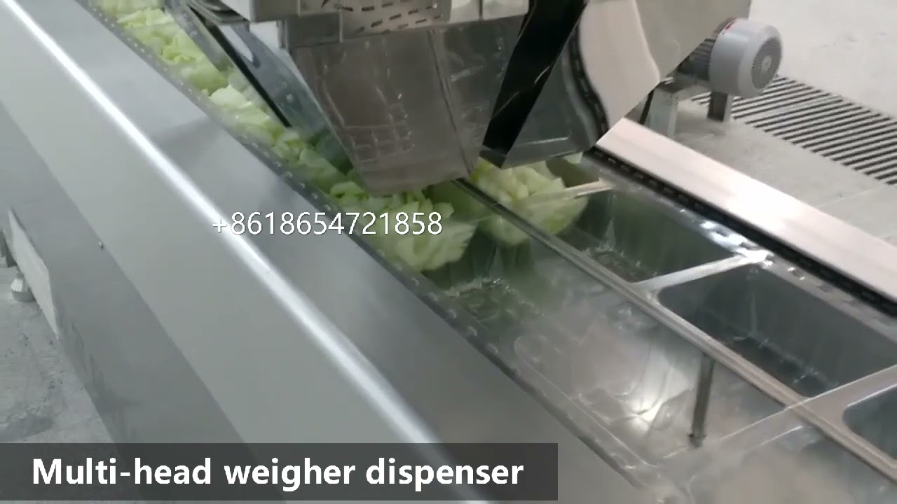 Stew Packaging Thermoforming Packaging Machine for Vegetables Salads in Rigid Tray ...