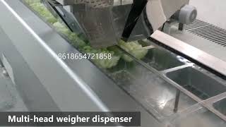 Thermoforming Packaging Machine for Vegetables Salads in Rigid Tray Modified Atmosphere Packaging