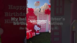 家のお庭で娘のお誕生日会