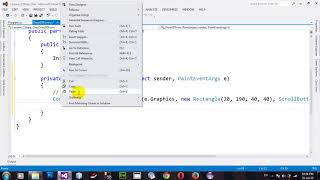 How to draw scroll button on a scroll bar control on windows form in C# NET 2012