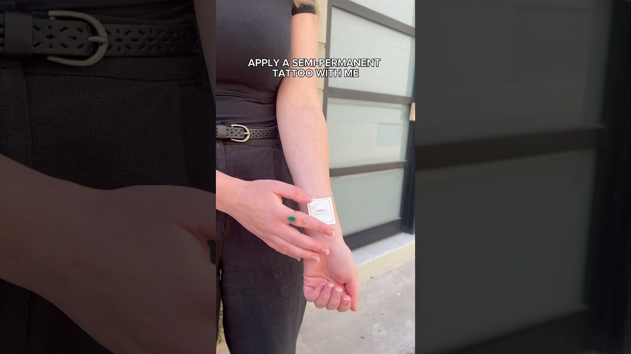 apply a semi permanent tattoo with me 🖤