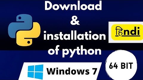 Download and install python in Windows 7 ( 64 bit ) | python tutorial for beginners