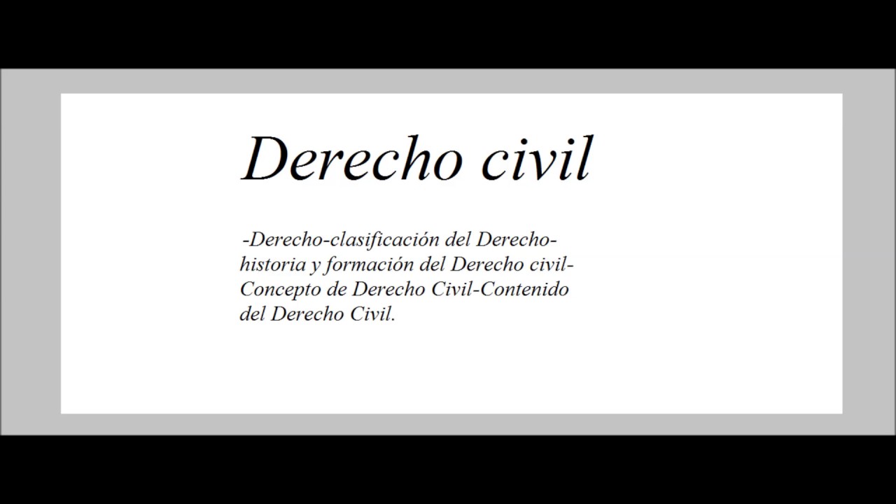Derecho Civil YouTube Derecho civil youtube