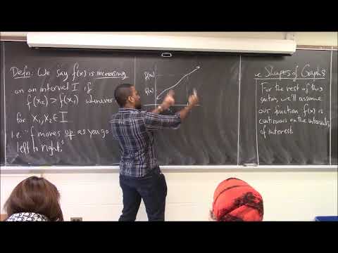 Math 1206-R04 Lecture 25 - Intervals of increase and decrease ...