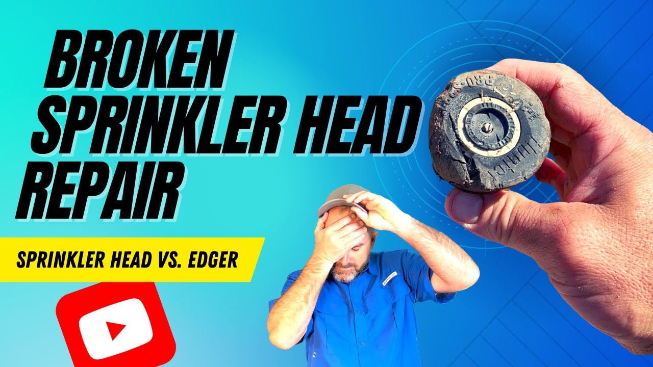Broken Sprinkler Head Repair Youtube YouTube