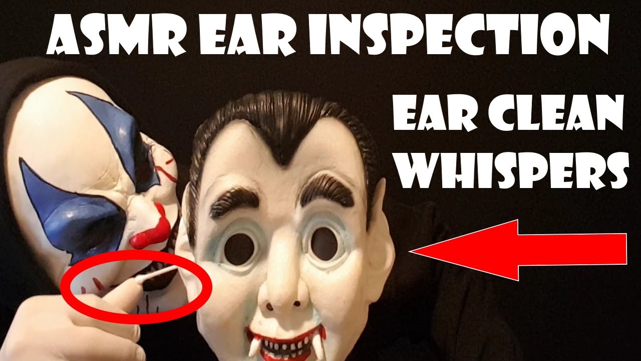 ASMR - Ear Cleaning wearing Latex Gloves - Whispering Babble - No Talking