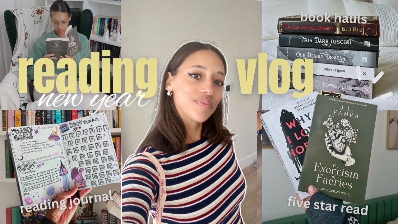 new year reading vlog || reading goals, five star read, reading journal 