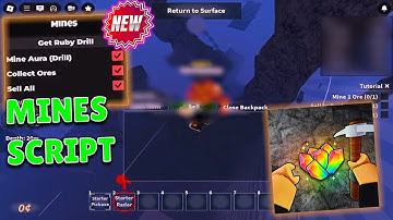 ROBLOX Mines Script - (Auto Farm, Mine Aura, Collect Ores, Auto Sell All) *NO KEY*