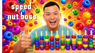 🌈🌈🌈 The Wooden Bead Sorting Game, a puzzle game in hard mode and full of challenges. Level 1
