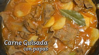 Celebrity Como hacer CARNE GUISADA CON PAPAS. Receta facil  video #11 Wealth