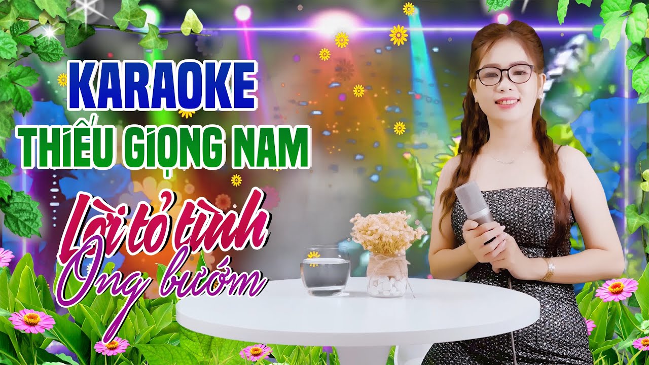 Karaoke Song Ca | LỜI TỎ TÌNH ONG BƯỚM - Thiếu Giọng Nam | Song Ca Với Lê Liễu ( MV 4K OFFICIAL )