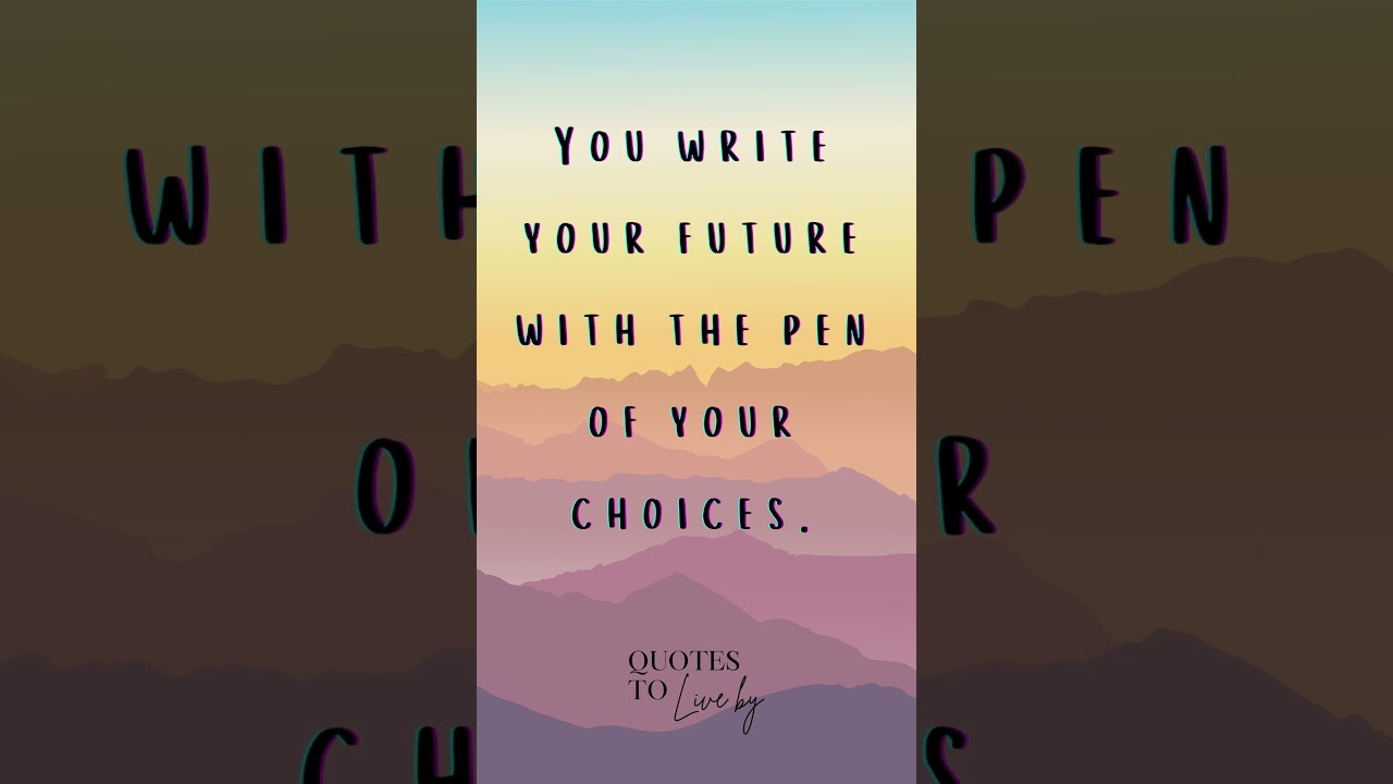 With the pen of your choices 