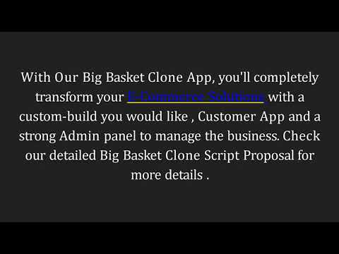 Best Bigbasket Clone Script - Readymade Clone Script