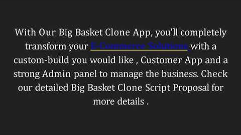 Best Bigbasket Clone Script - Readymade Clone Script