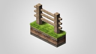 [Photoshop] Isometric Wood Fence Tutorial
