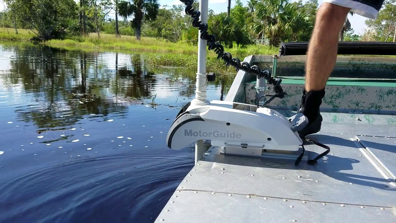 Sliding Trolling Motor Mount ShuttleSlide Airboat Operational Demo 2