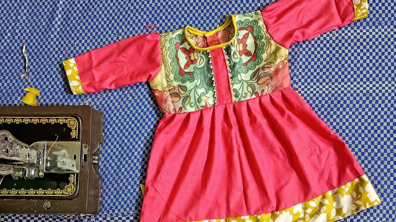 Suit me bache hue Kapde se banaye 2 se 3 year k bacche ki frock | baby girl frock design #viral 