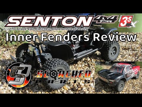 Arrma Senton Inner Fenders Review. Scorched Parts Mud Guard Kit.  Arrma Senton 3s