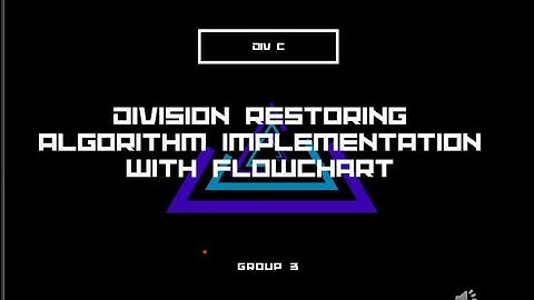 Division Restoring Algorithm with Solved Example