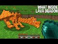 wow WHAT INSIDE this LAVA ENDER DRAGON in Minecraft ???