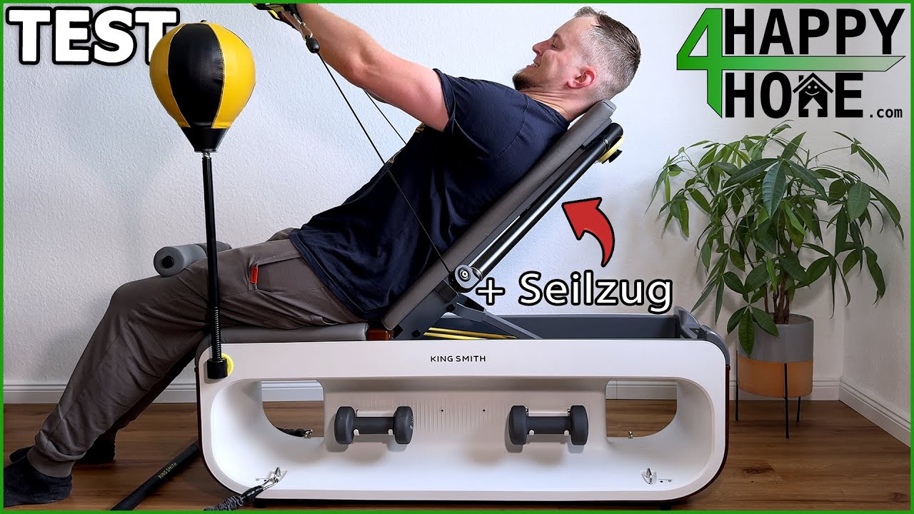 Kingsmith Trainingsbank im Test 💪 All-in-One klappbare Hantelbank für Zuhause [Inkl. Seilzug]
