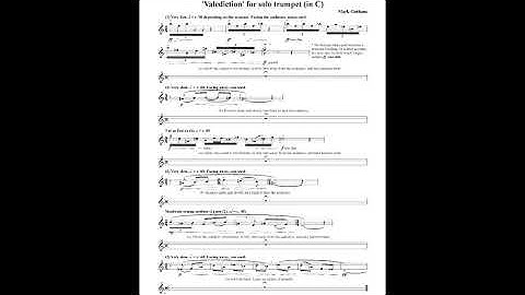 Mark Gotham - Valediction for Solo Trumpet