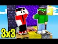ENTRO NEL NETHER NEL MONDO 3x3 CON BLOCCHI CASUALI