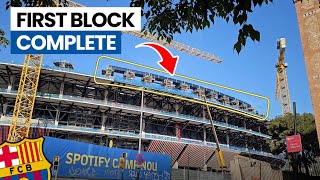 Camp Nou’s New Roof Has Officially Begun... First Ring Block Is DONE - April 2025