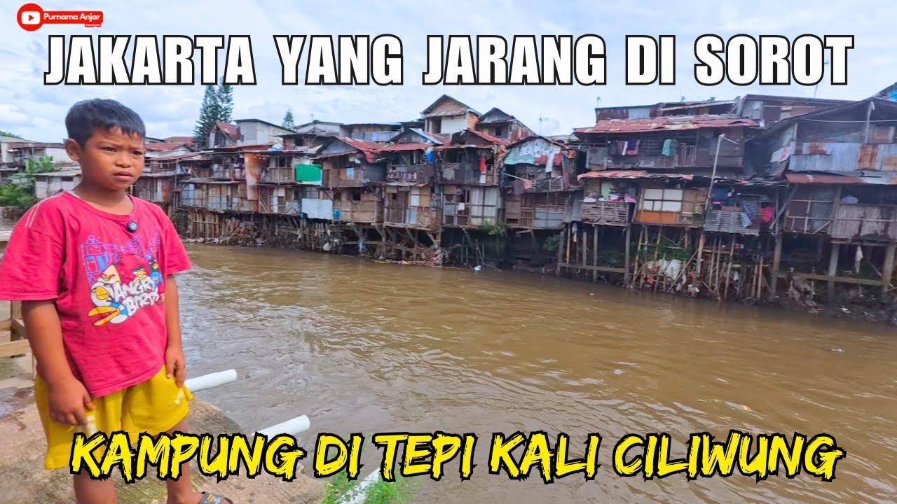 INI JAKARTA YANG SESUNGGUHNYA😯 PEMUKIMAN SAMPING KALI CILIWUNG