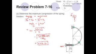 Conceptual Dynamics Review Problem 7-16: Particle Work and Energy