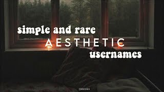 aesthetic simple but rare usernames // 2021 screenshot 2