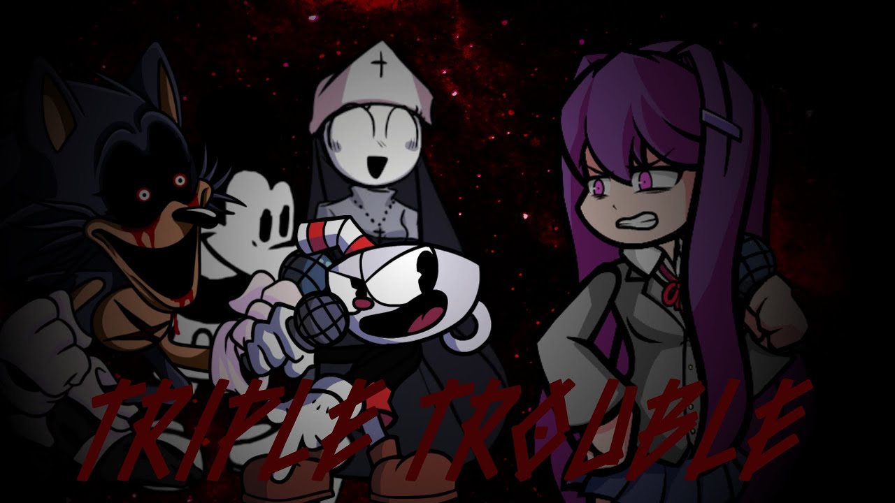 (Request) FNF Triple Trouble but Cuphead, Lord X, Suicide Mouse, Taki, and Yuri Sing It