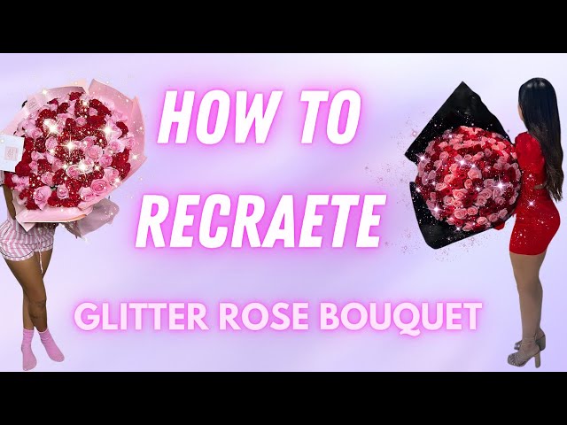 Glitter rose tutorial ✨ #glitterroses #glitterrosetutorial