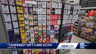 'Tampered' gift card scam