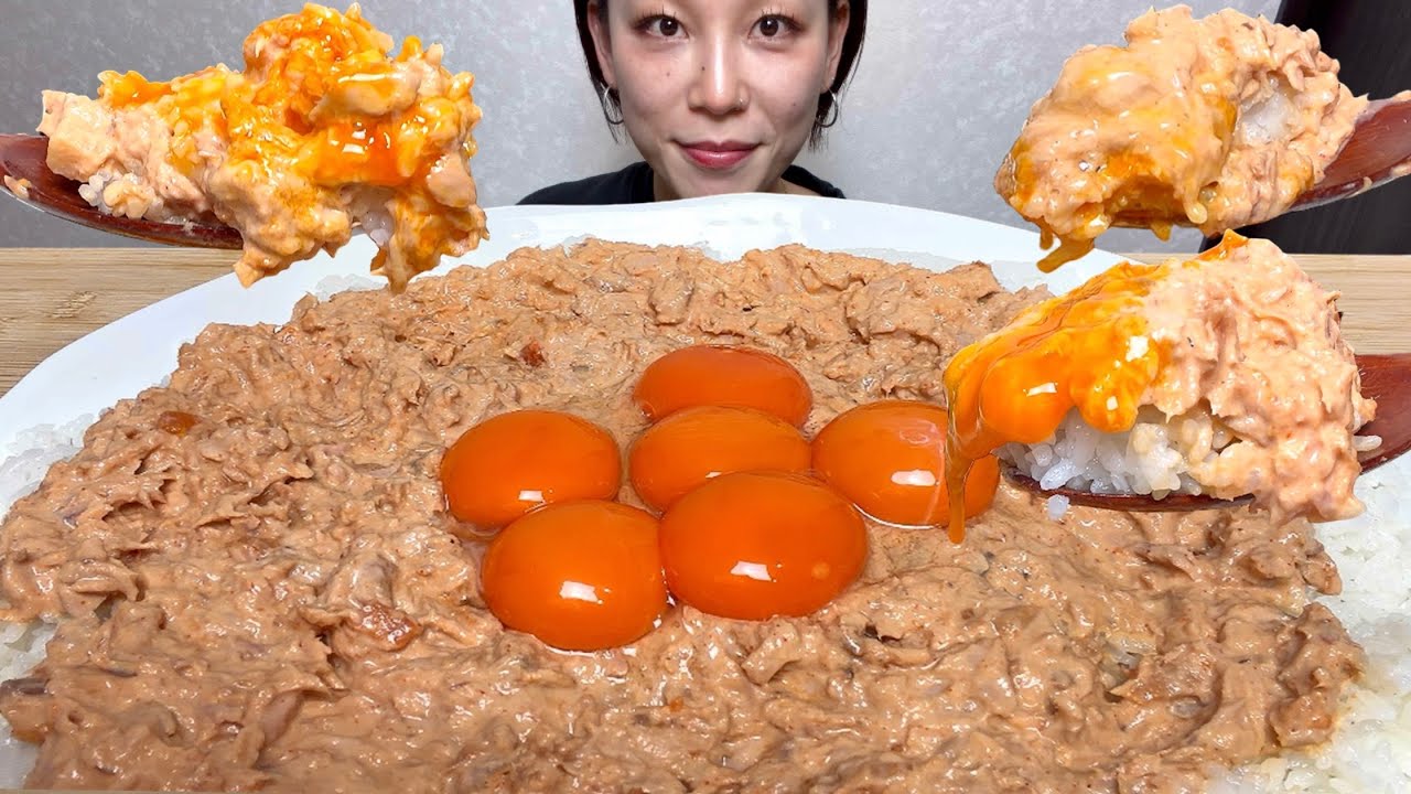 【ガーリックチーズのツナマヨ丼】ASMR 日本語字幕