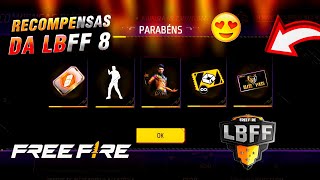 RESGATE AS RECOMPENSAS DA LBFF 8, CUBO MÁGICO GRÁTIS, EMOTE, SALA PERSONALIZADA - FREE FIRE