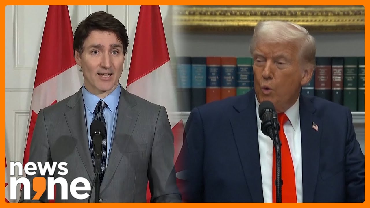Trump Says Tariffs on Canada, Mexico to Start Tuesday | News9 - YouTube