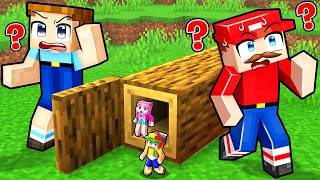Cheating with SECRET BASES in HIDE-N-SEEK in Minecraft