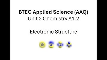 BTEC Applied Science AAQ: Unit 2 Chemistry: Electronic Structure