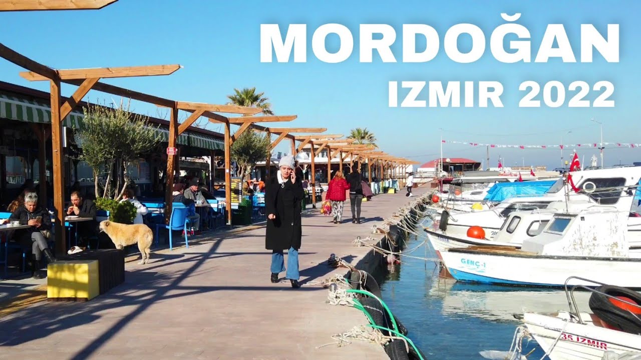 MORDOĞAN Izmir Walking Tour 2022 - Peaceful Seaside Town - Karaburun District, 11 Feb | Turkey 4K