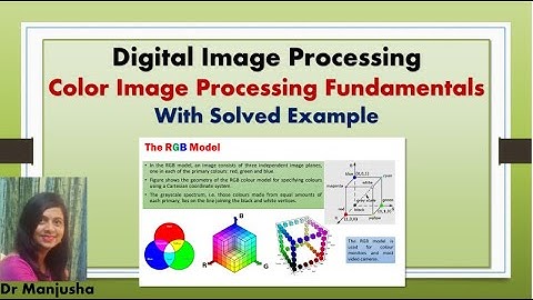 Color image processing fundamentals: Dr. Manjusha Deshmukh