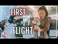 FIRST TIME FLYING WITH BABY 🙈| FLYING WITH OUR 3 MONTH OLD BABY! | Page Danielle