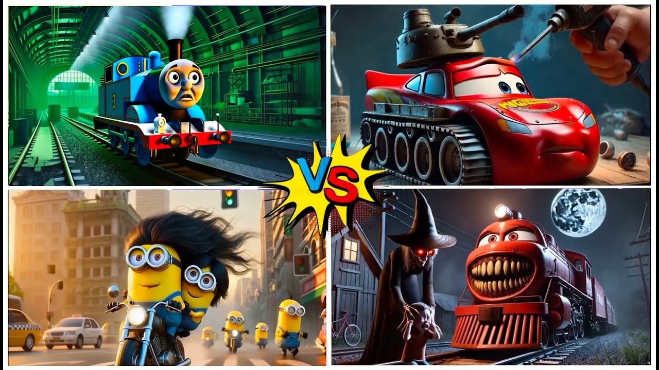 Thomas Train Eater 🆚 McQueen Monster Tank 🆚  Minion EXE 🆚 McQueen Train Monster 🎮 Tiles Hop