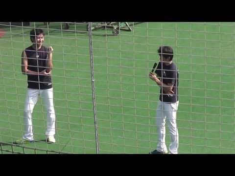 【中日秋季練習】　大野＆岡田　グダグダになってしまったマイクパフォーマンス