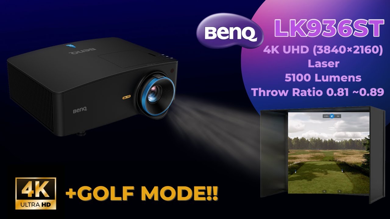 Best Golf Simulator Projector 4K Laser BenQ LK936ST YouTube
