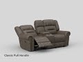 Creighton Brown Double Glider Reclining Loveseat With Center Console from Homelegance