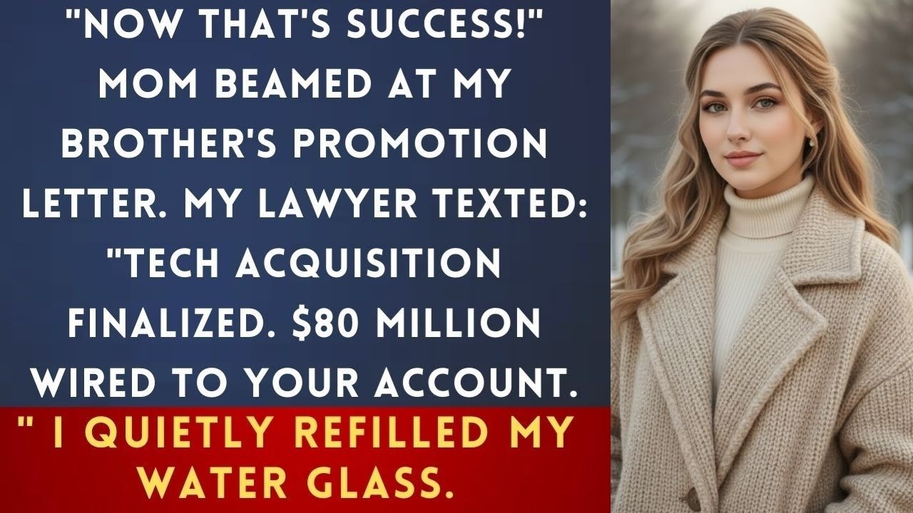 За воскресным ужином объявили о «крупном» повышении моего брата до 80 000 долларов — я только что...