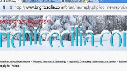 Brightcecilia Classical Music Forums: how to post a MP3