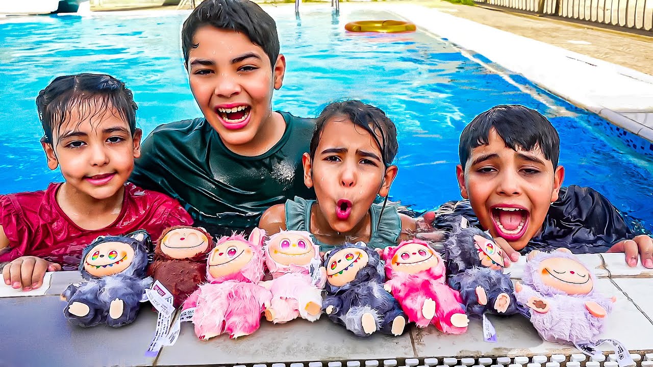 شفا و ميمي سوو سباق المسبح مع لابوبو ولكن زياد والياس مقلبوهم ! LABUBU